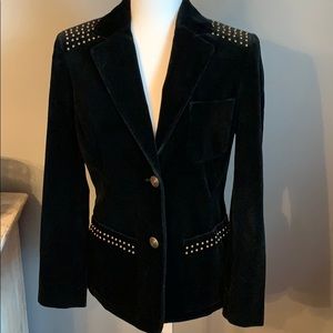 Votre Nom Velvet Embellished Blazer